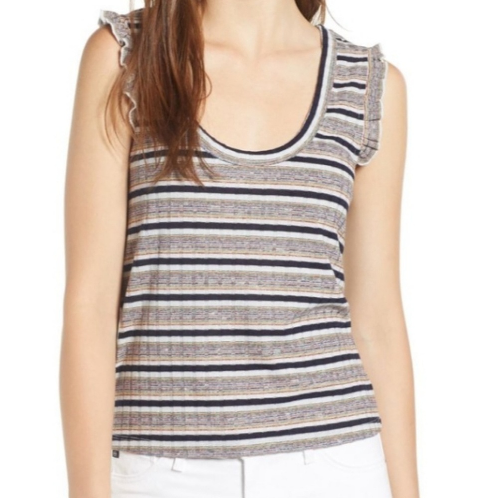 Cupcakes and Cashmere Brittney Mixed Striped Tank